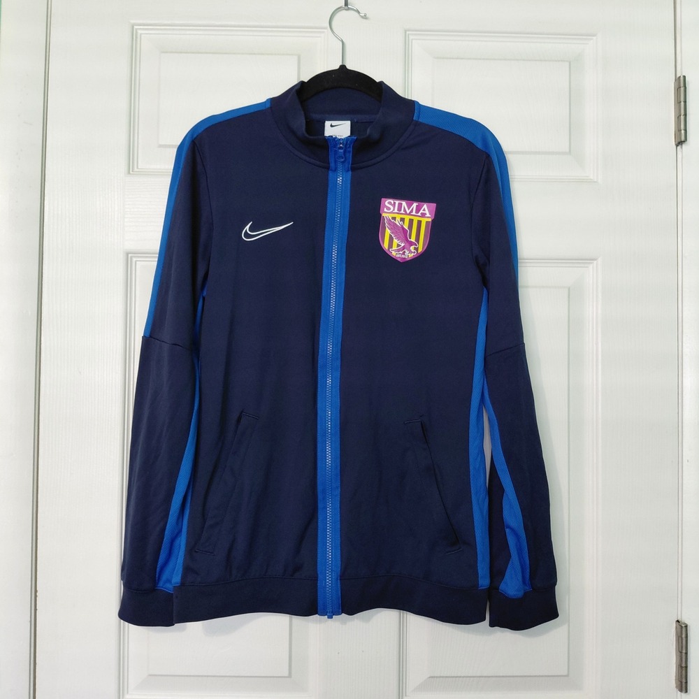Nike Dri-FIT SIMA Soccer Track Jacket Mens Small Navy Blue Full Zip DR1681-451
